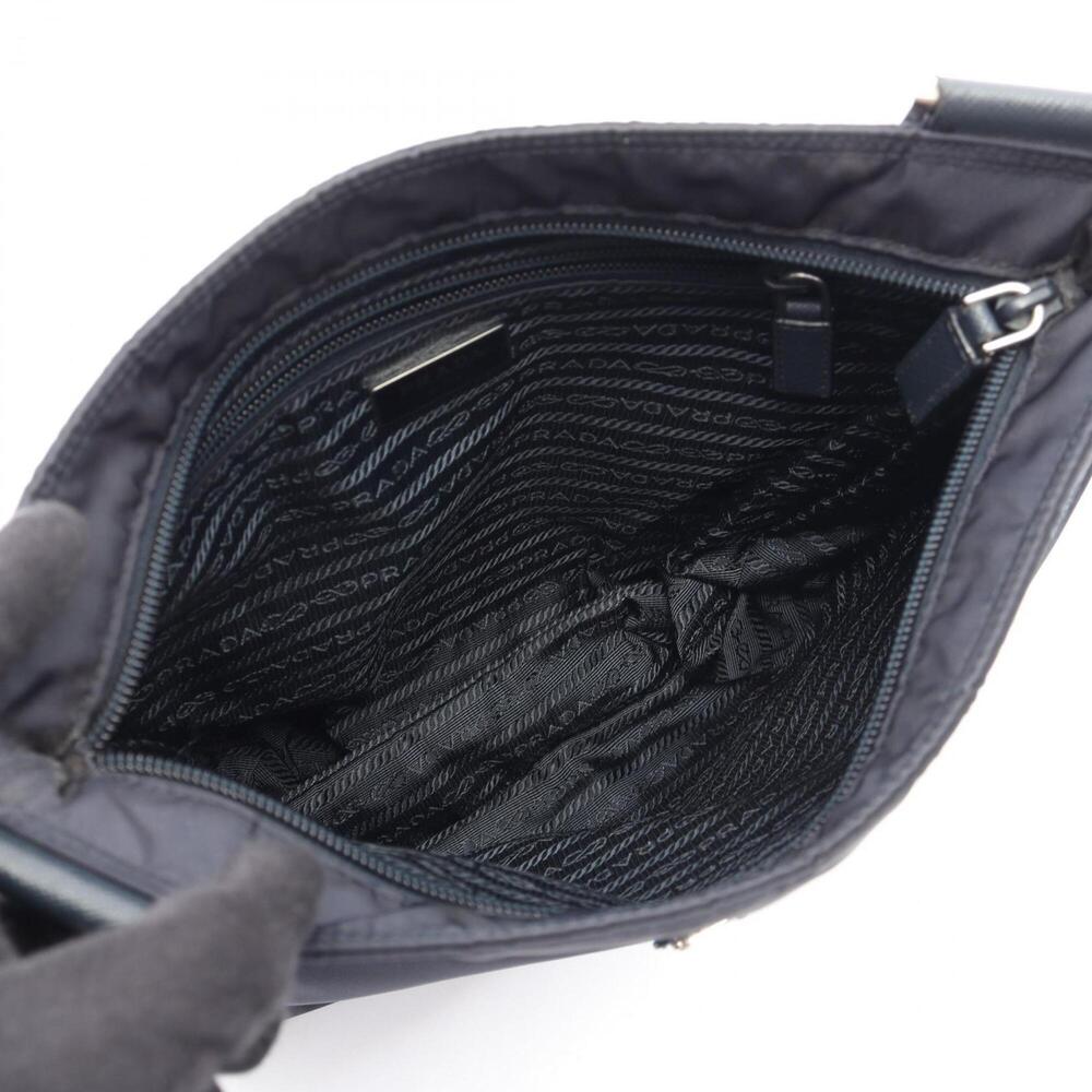 PRADA Blue Leather Saffiano Shoulder Bag - Picture 3 of 10